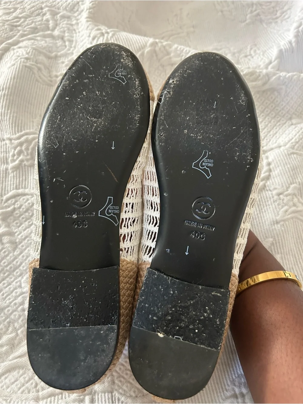 CHANEL raffia ballet